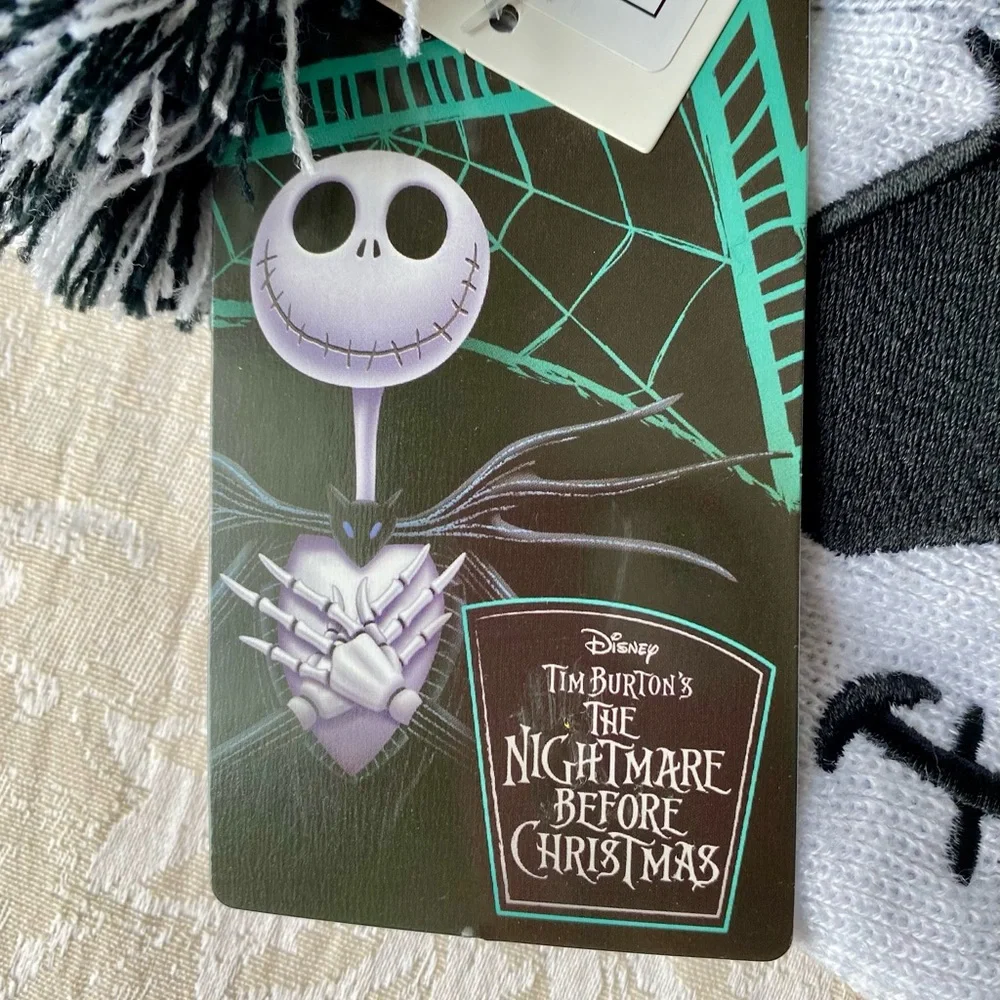 Disney Nightmare Before Christmas Jack Skellington Tassel Beanie Hat